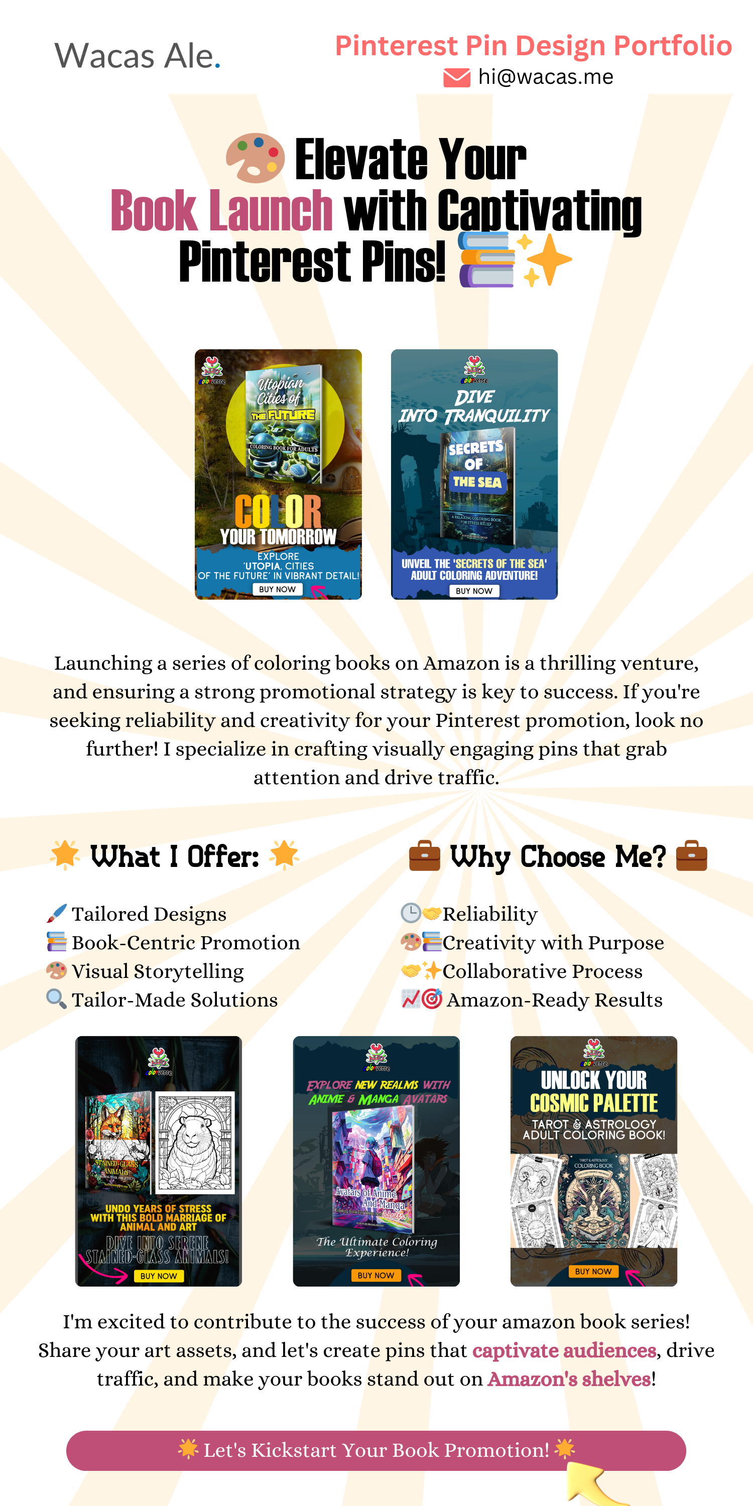 Amazon Ebook Promotion Pins Design Service - Portfolio