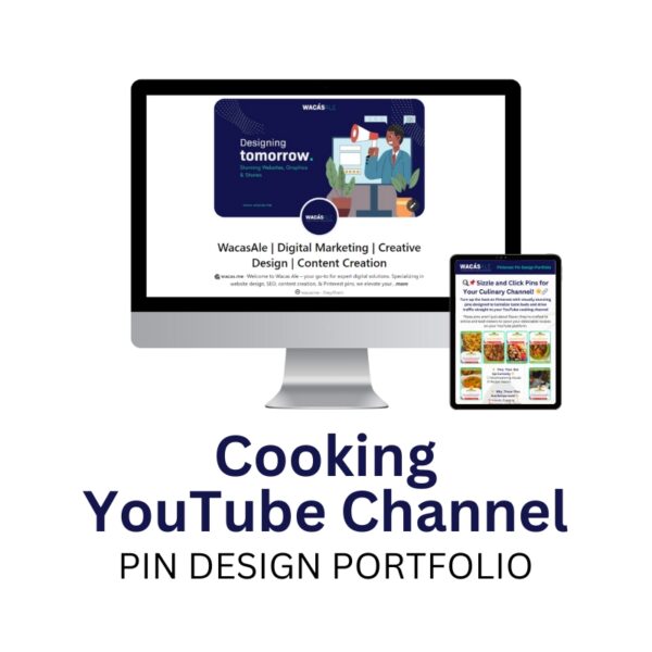 YouTube channel pin design service portfolio