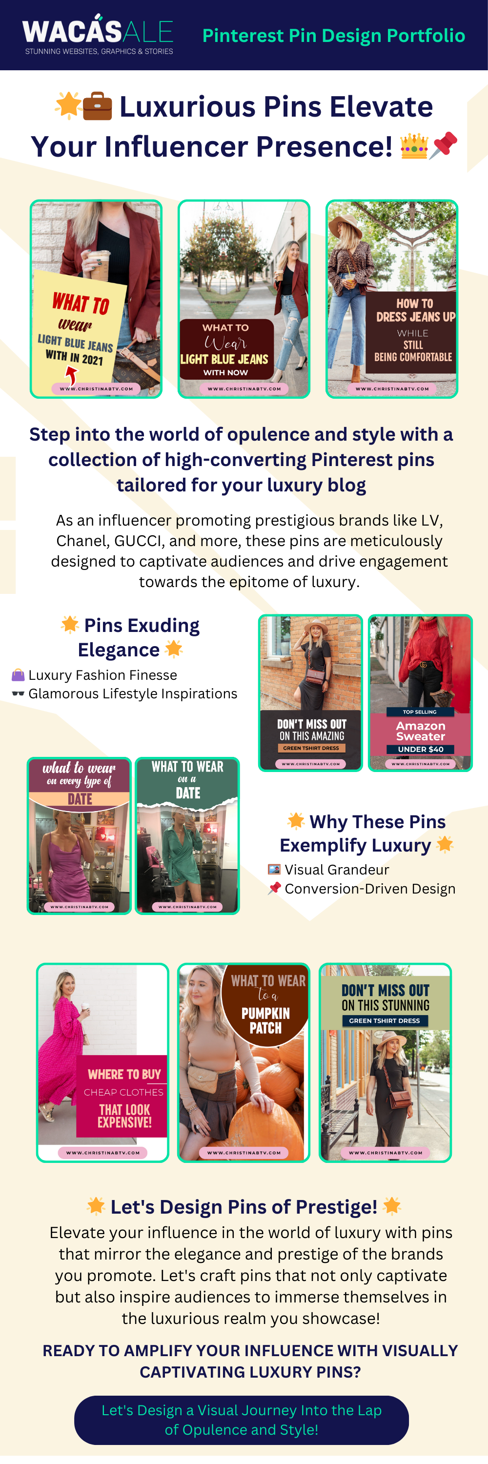 Influencer Pinterest Pin Design Service