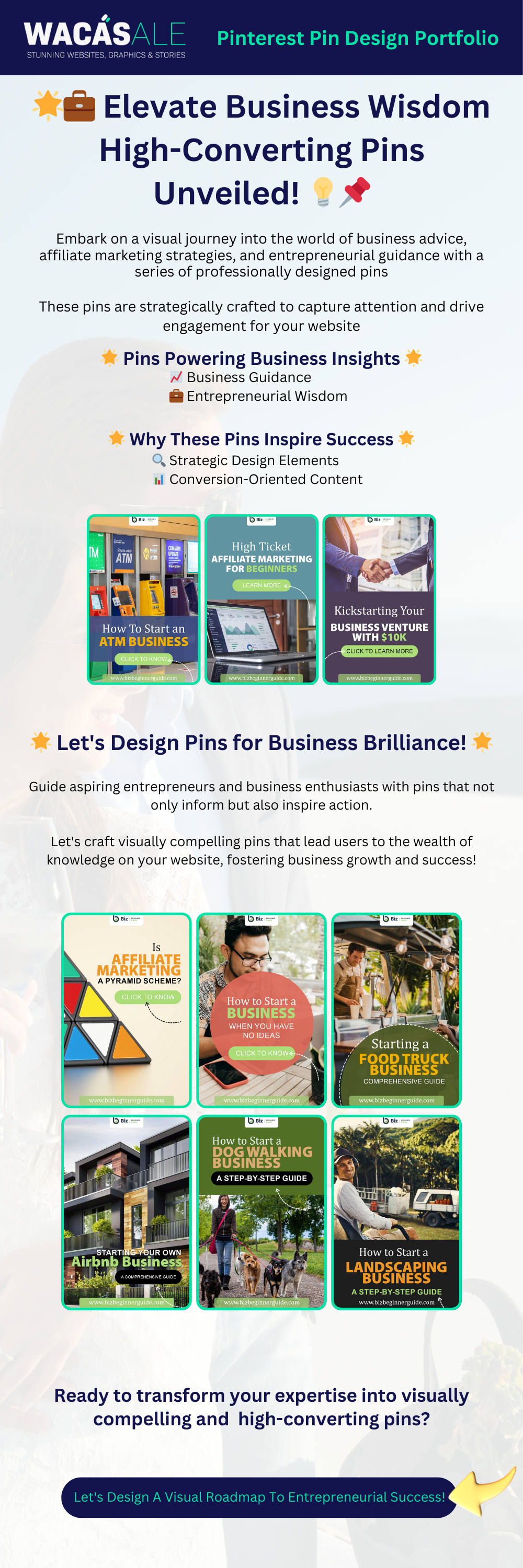 Business Starting Pinterest Pin Design Service