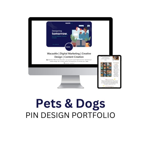 Pets and Dogs Pin design service portfolio