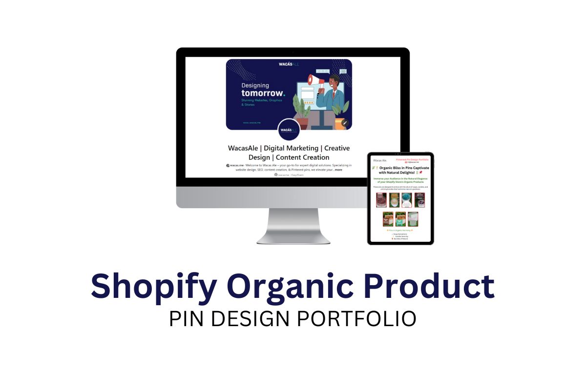 Candles Organic Shopify Pinterest Pin design Service Portfolio- Wacas. me